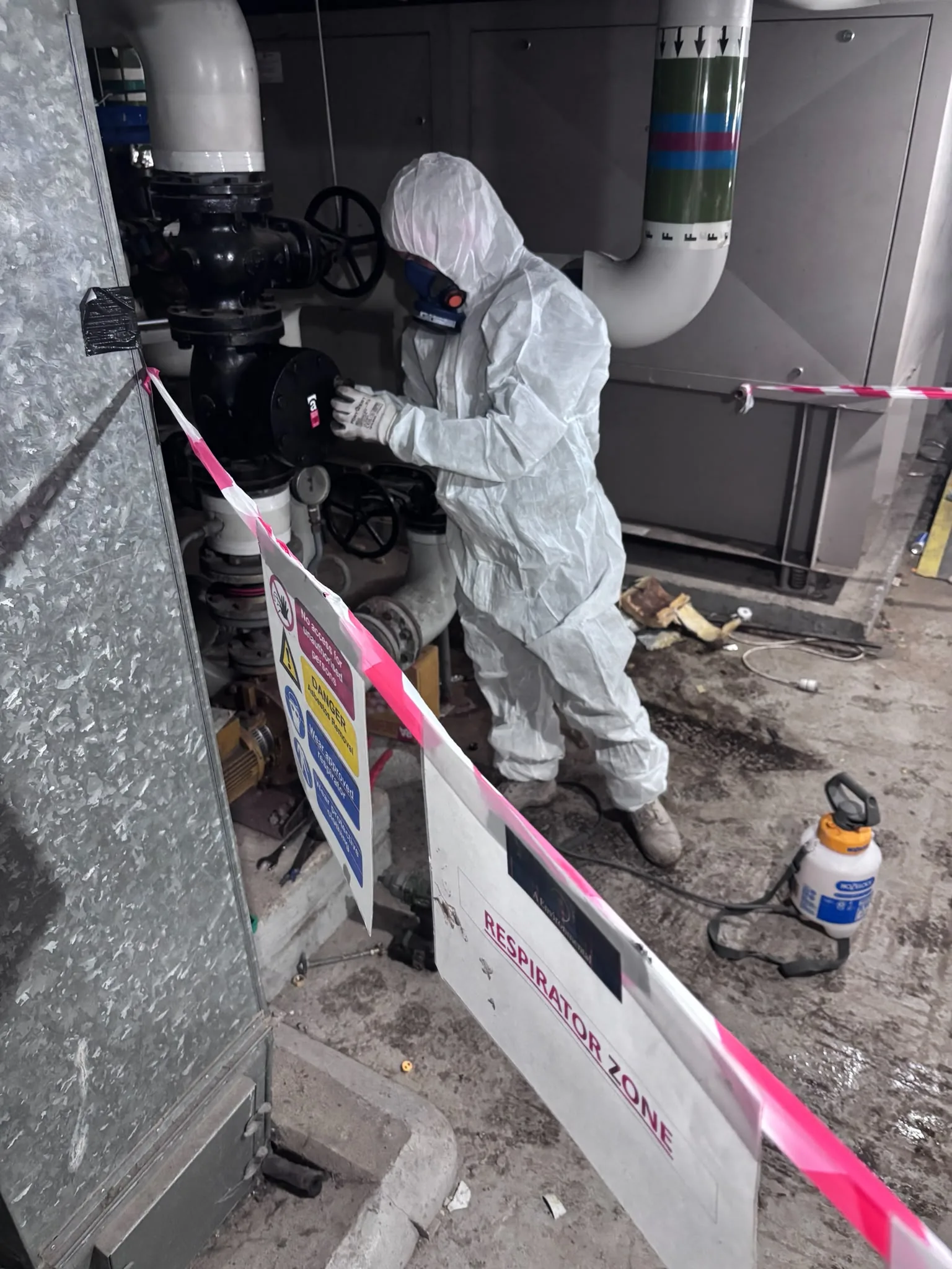 Asbestos artex removal from concrete soffit in Abbey Wood